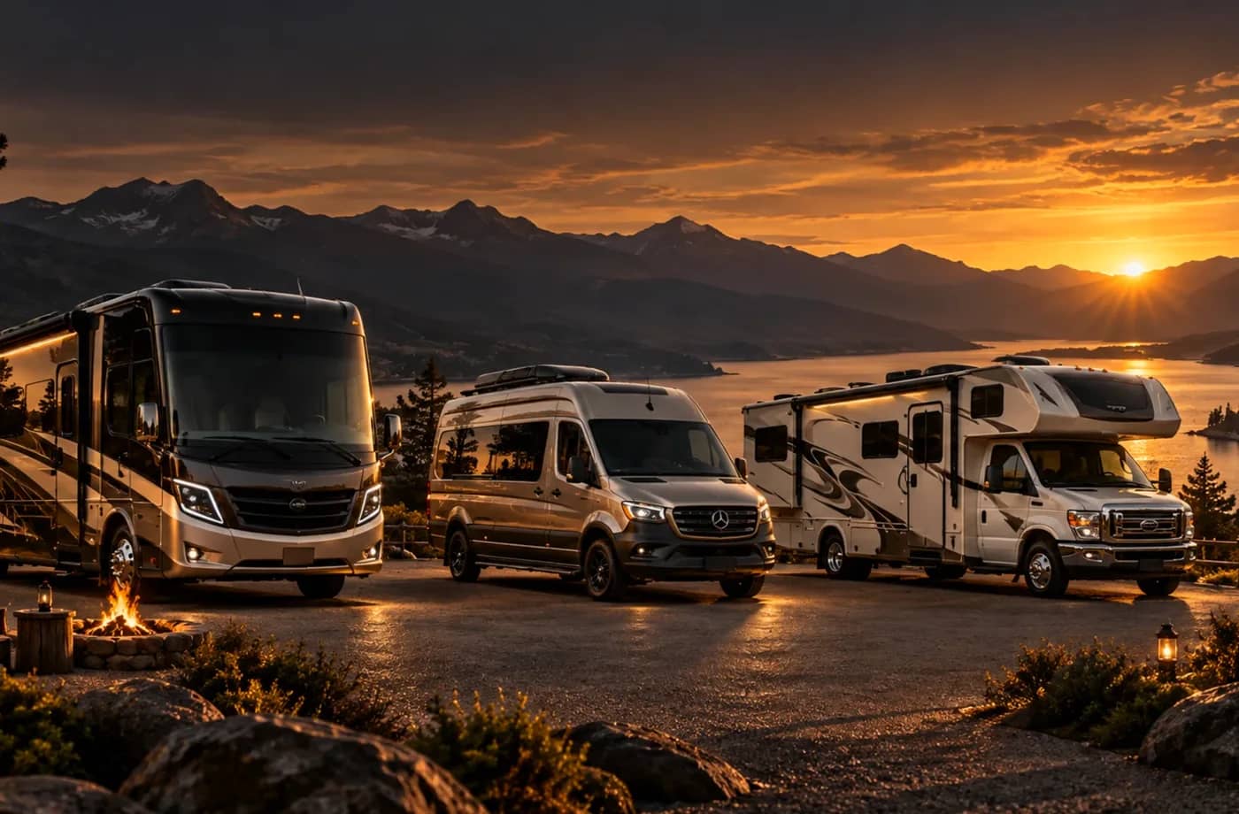 RV travel scene in Northern California supporting RV Sales, Rentals & Service for Yolo County