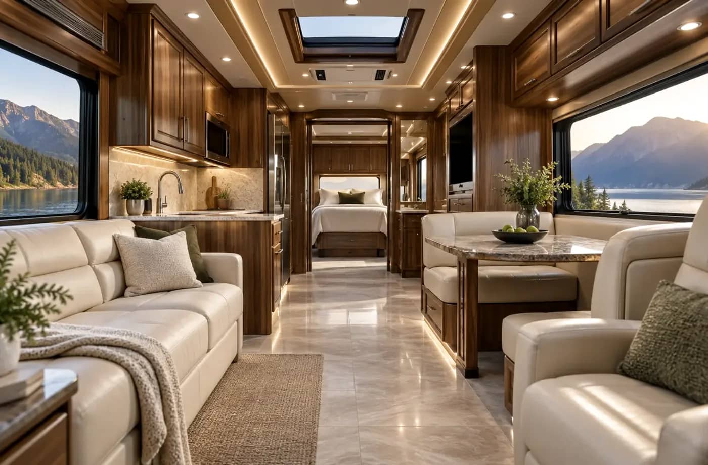 RV research and trip-planning scene supporting How RV Financing Works