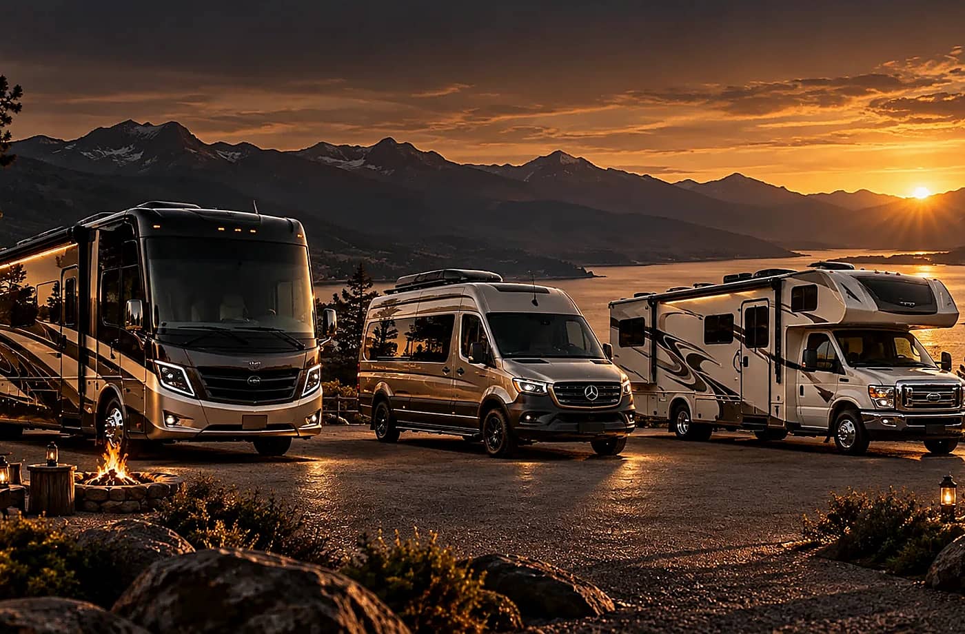 RV rental and road-trip scene supporting Class B RV & Camper Van Rentals in Davis, CA