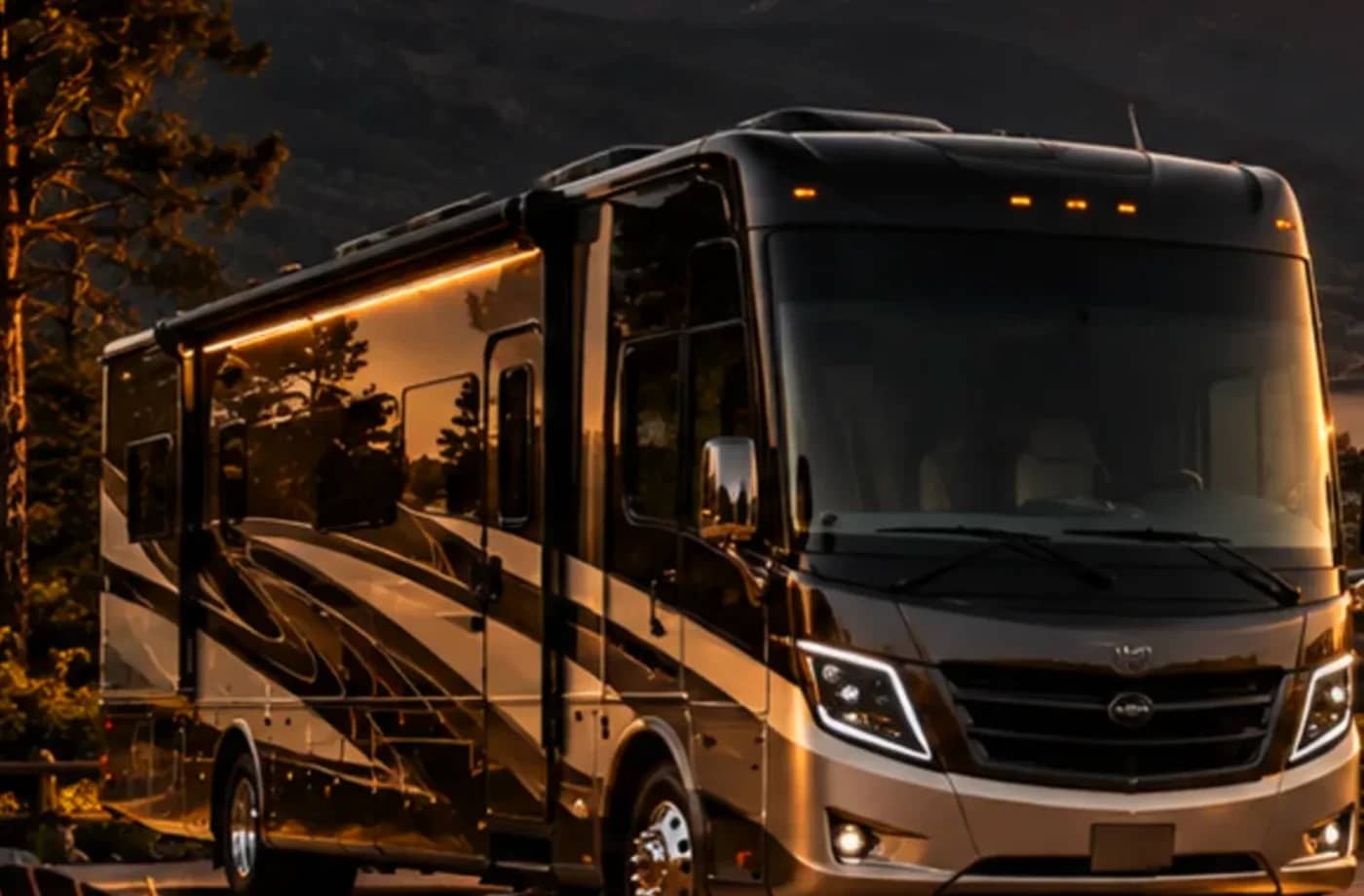 RV rental and road-trip scene supporting RV Rentals in Davis, CA