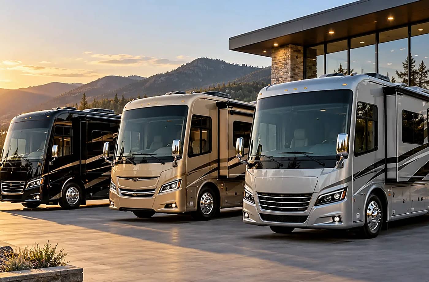 Motorhome and towable RV scene supporting RV Specials in Davis, CA FAQ