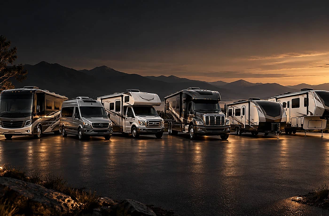 Motorhome and towable RV scene supporting RVs for Sale near Carmichael, CA FAQ