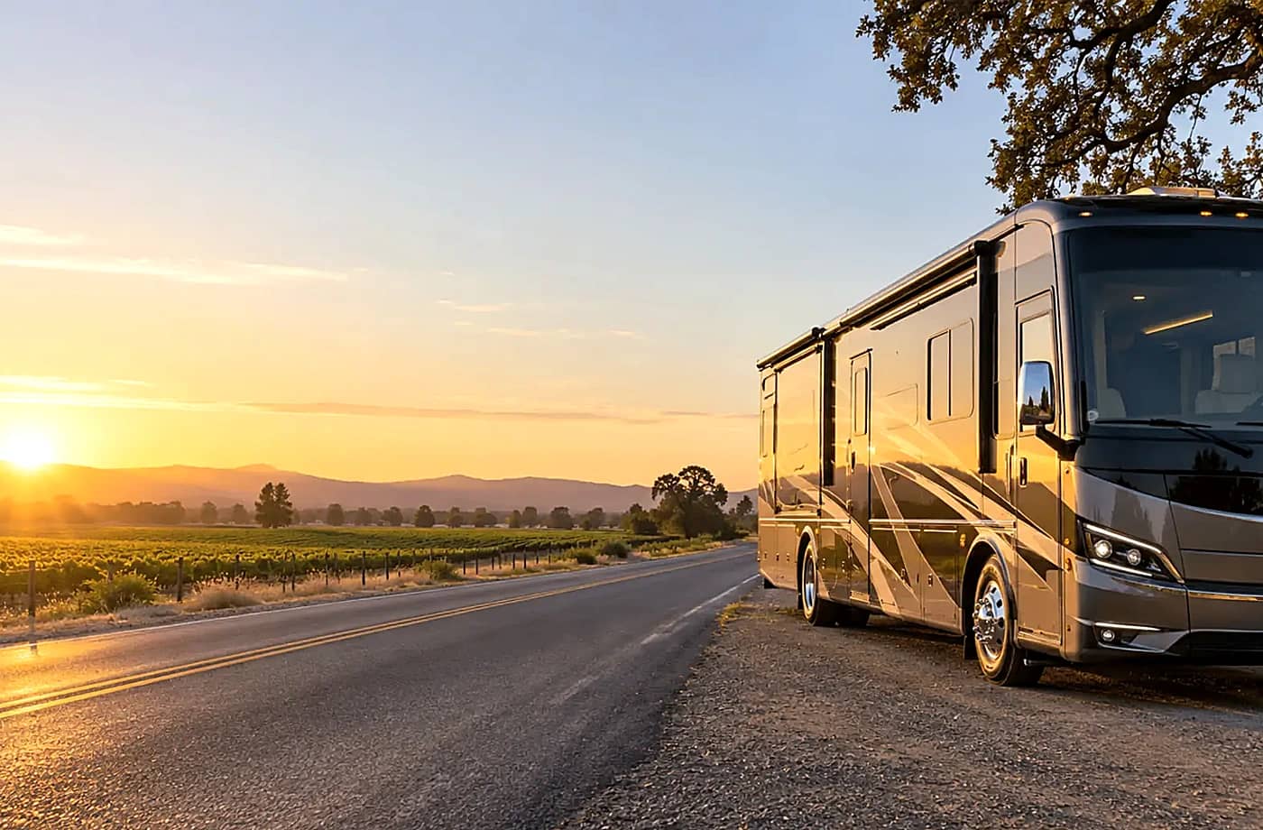 Motorhome and towable RV scene supporting Recently Added RVs in Davis, CA