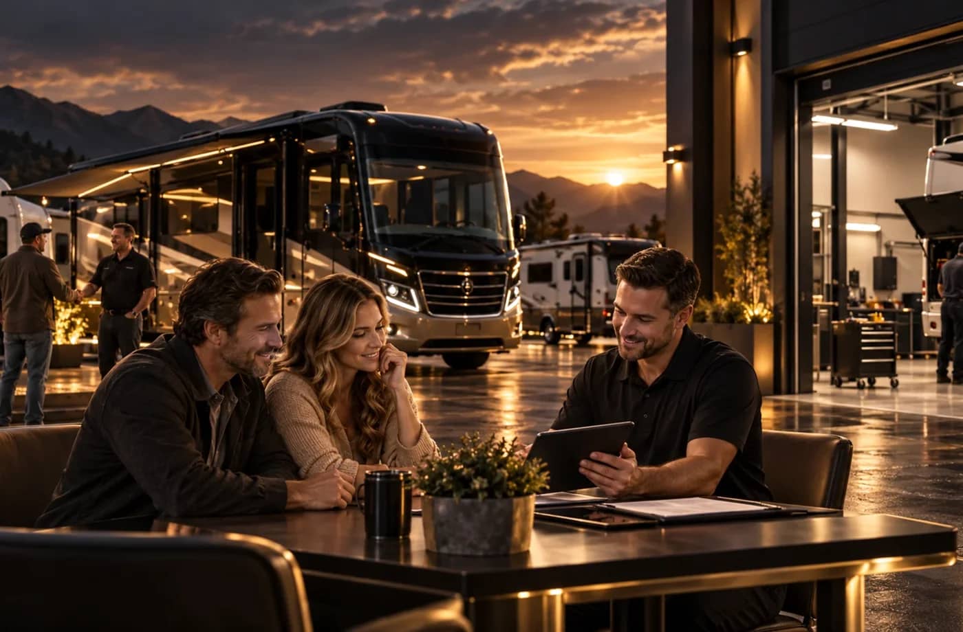 RV service and maintenance scene supporting RV Winterization in Davis, CA