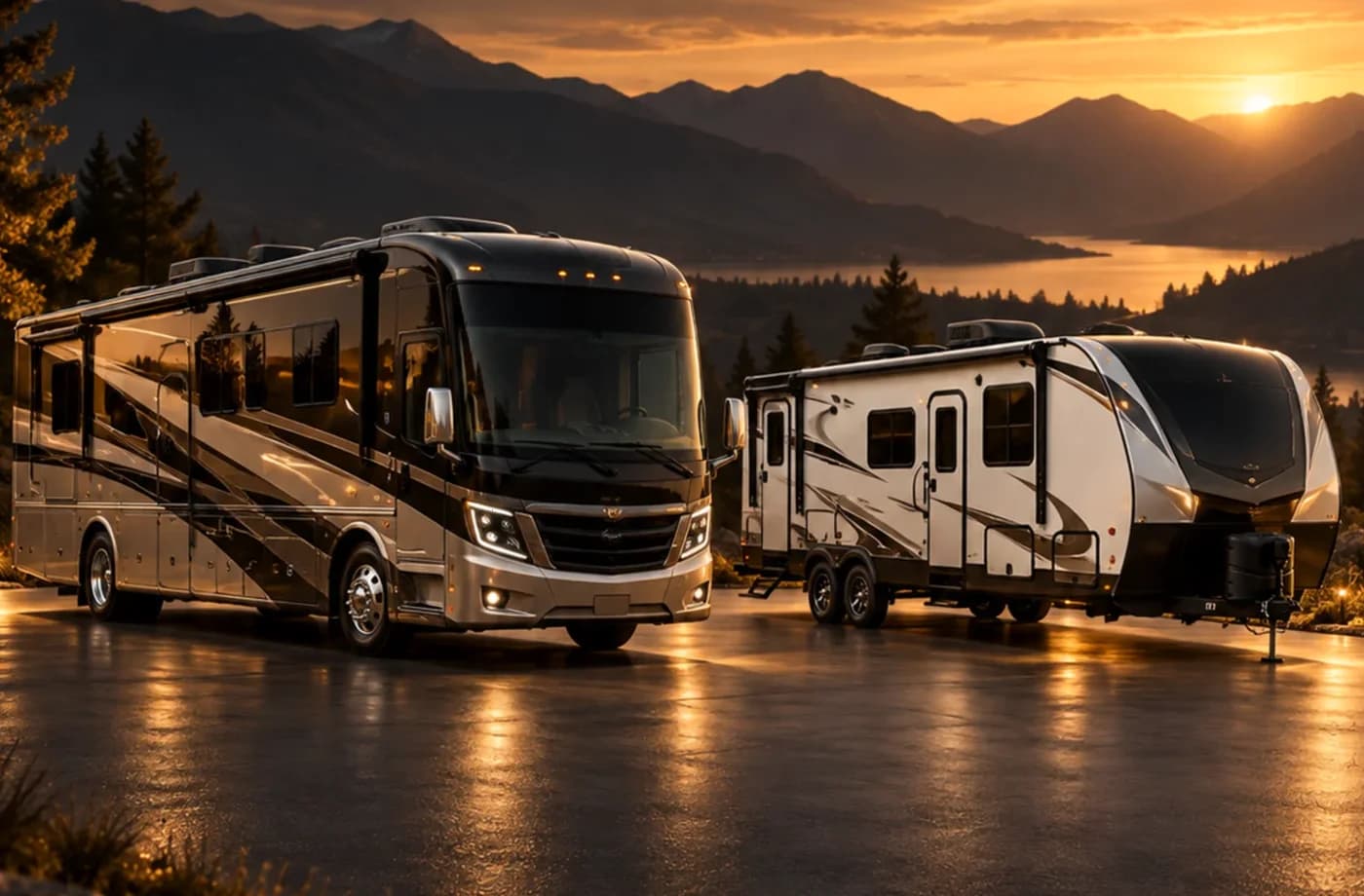 RV travel scene in Northern California supporting Areas Served by Davis RV Sales