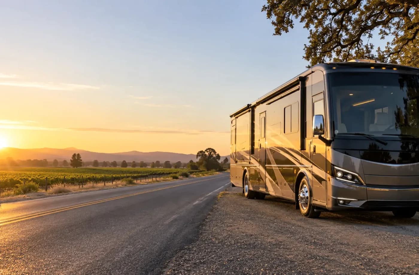 RV travel scene in Northern California supporting RV Sales, Rentals & Service near Vacaville, CA