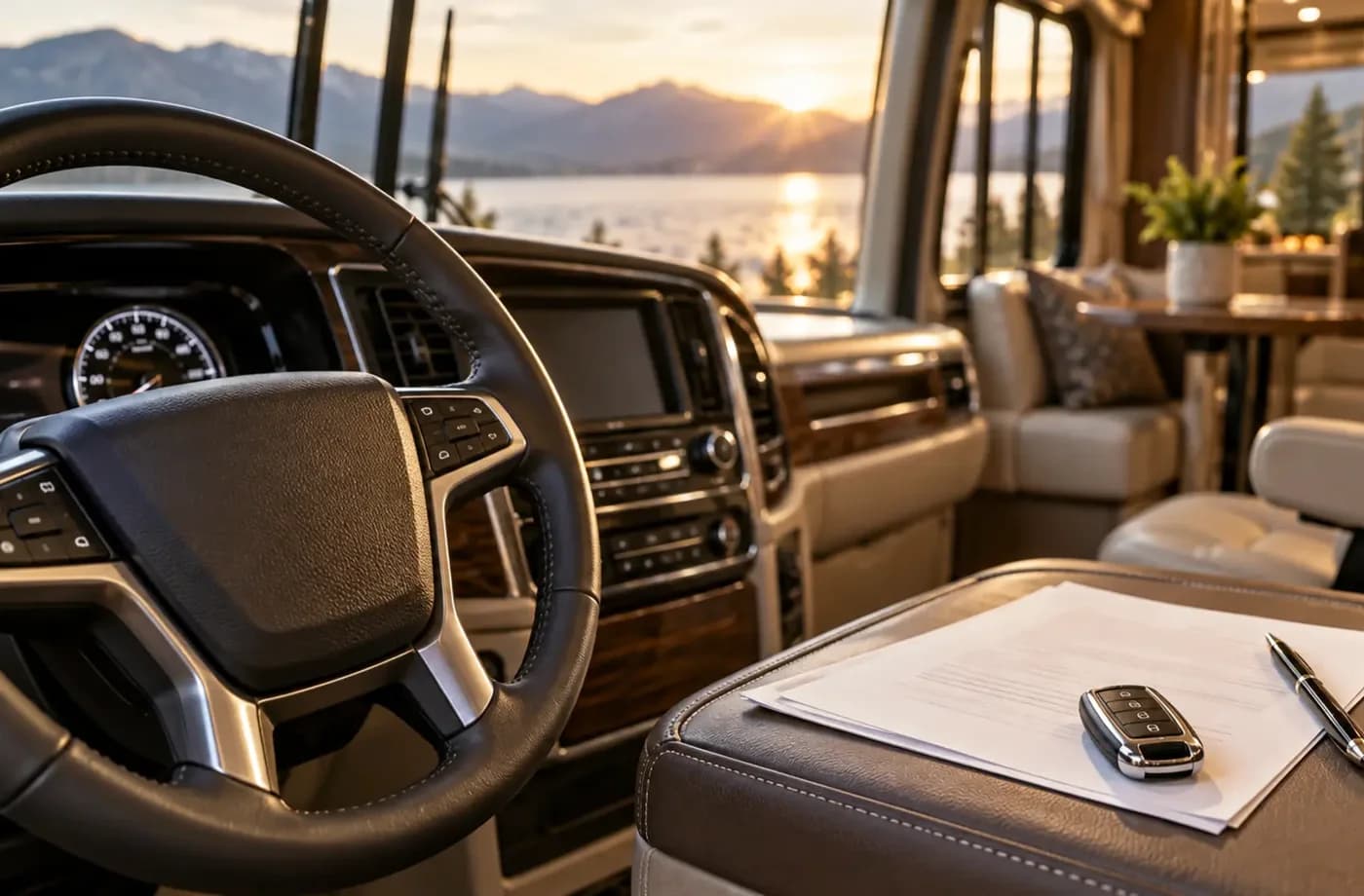 RV purchase, financing or trade planning scene supporting RV Financing near Vallejo, CA
