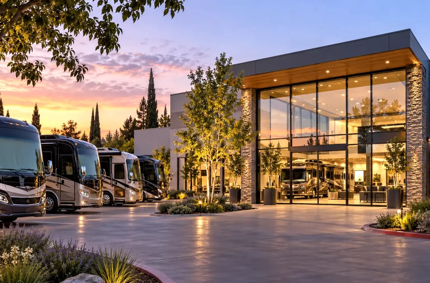 RV purchase, financing or trade planning scene supporting RV Payment Calculator