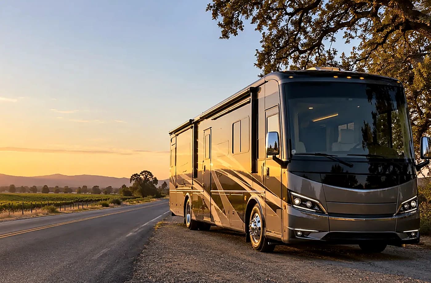 RV rental and road-trip scene supporting RV Rentals near Napa, CA