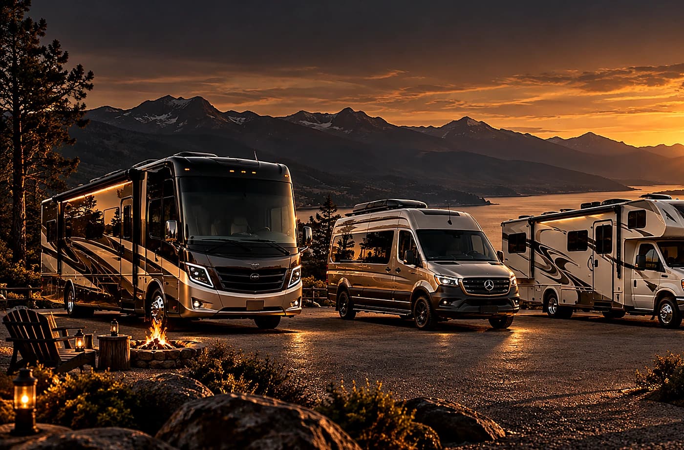 RV rental and road-trip scene supporting RV Rentals near Rocklin, CA