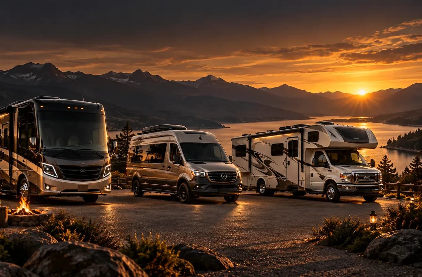 RV rental and road-trip scene supporting RV Rentals near Loomis, CA