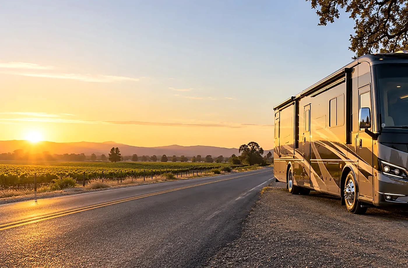 RV rental and road-trip scene supporting RV Rentals near Manteca, CA