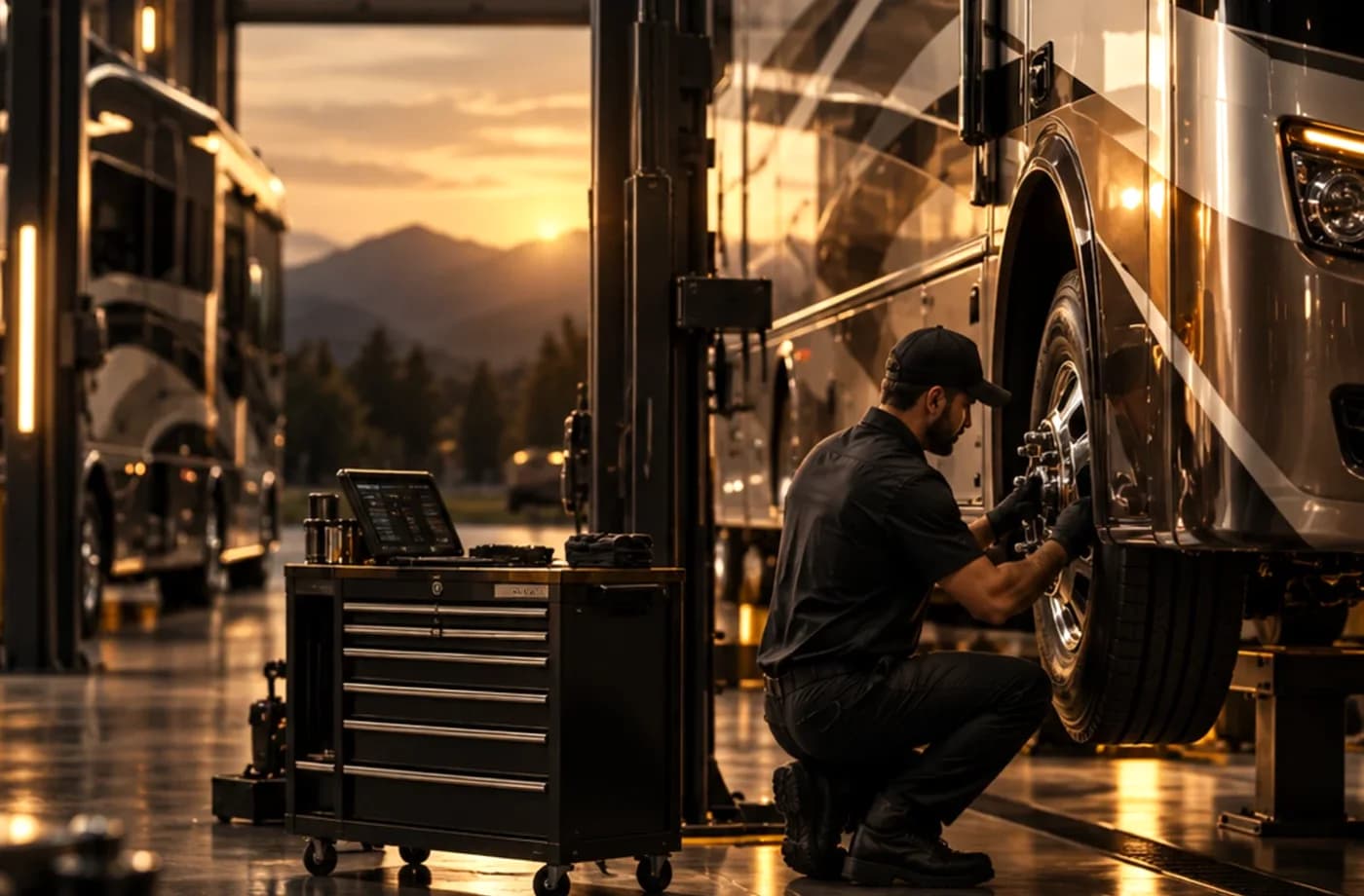 RV service and maintenance scene supporting RV Service & Repair near Folsom, CA
