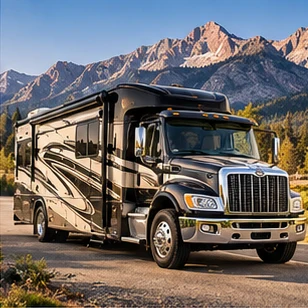 Illustration of a truck-based Super C motorhome